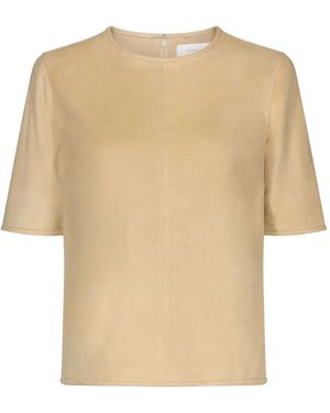 Loulou de Saison Zaida Short-Sleeve Crew-Neck T-Shirt - Natural