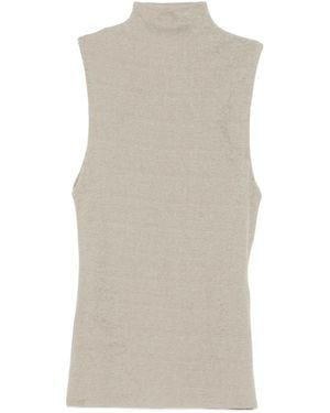 Nanushka Top Met Col - Naturel