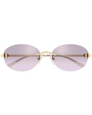 Cartier Gafas de sol ovaladas sin montura - Rosa