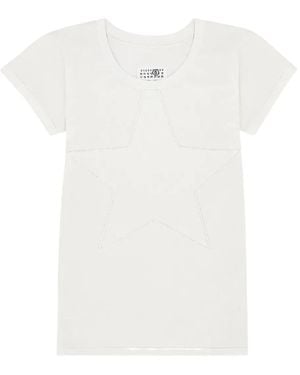 MM6 by Maison Martin Margiela Star-Applique T-Shirt - White