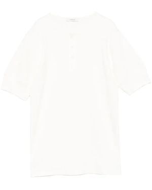 Lemaire Rib Henley Top - White