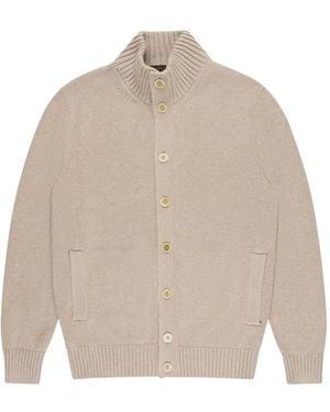 Zanone Cardigan À Boutonnière - Natural
