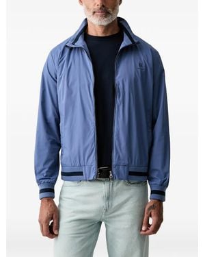 Hackett Logo-Detail Zip-Fastening Jacket - Blue