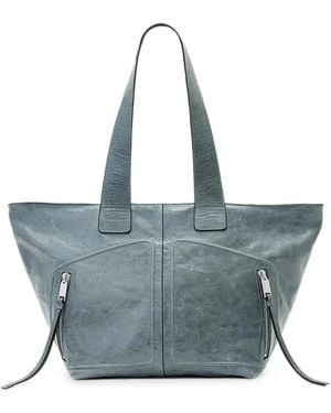 AllSaints Tote Bag Mit Knitteroptik - Blau
