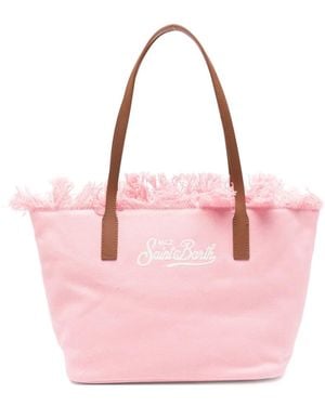 MC2 Saint Barth Medium City Fringed Tote Bag - Rosa