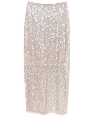 Veronica Beard Jupe Mi-Longue À Ornements De Sequins Brodés - Blanc