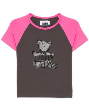 Izzue T-Shirt Con Stampa Grafica - Rosa