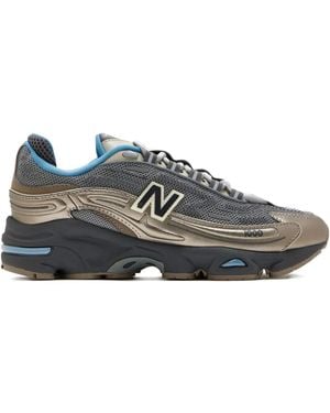 New Balance 1000 Metallic-Mesh Trainers - Grey