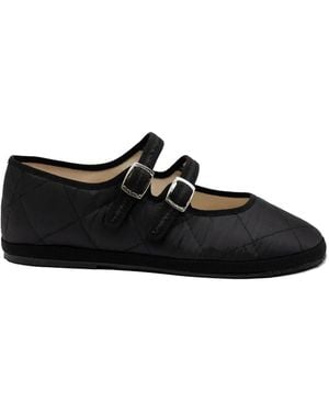 Gondolina Acqua Alta Quilted Ballet Flats - Black