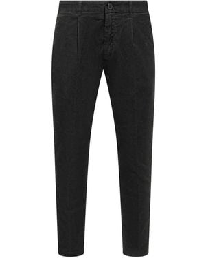 Department 5 Prince Corduroy Texture Trousers - Black
