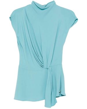 KARL LAGERFELD Sleeve Knot Blouse - Blue