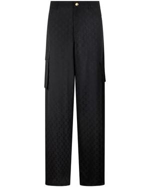 Roberto Cavalli Monogram Trousers - Black