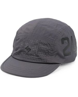 Represent Perforated Logo-Print Cap - Gray