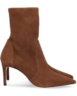 Stuart Weitzman Stuart Power Suede Ankle Boots - Brown