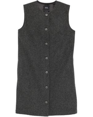 A.P.C. Geknöpftes Kleid - Schwarz