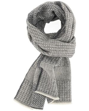 BOGGI Scarf With Armature Motif - Grey