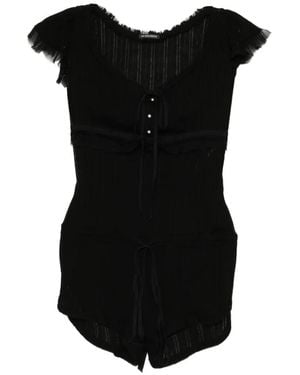 Ann Demeulemeester Eila Playsuit - Black