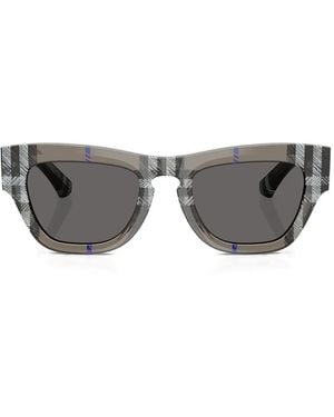 Burberry Be4440U Check-Pattern Geometric Sunglasses - Grey