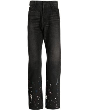 Undercover Bead-Embellished Straight-Leg Jeans - Black