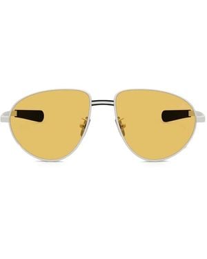 Moncler Vizla Metal-Frame Sunglasses - Yellow