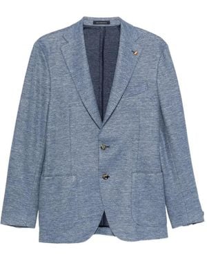 Sartoria Latorre Notch-Lapel Single-Breasted Blazer - Blue