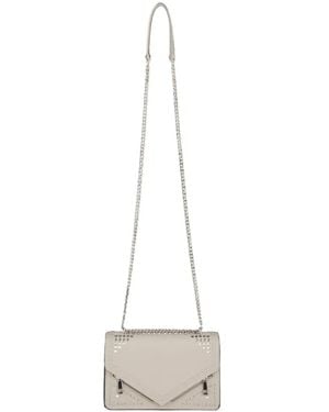 Kat Maconie Evelyn Stud-Embellished Leather Shoulder Bag - White