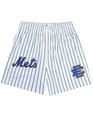Eric Emanuel Xee New York Mets Pinstripe Shorts - Blue