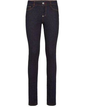 Philipp Plein Jean À Plaque Logo - Blue
