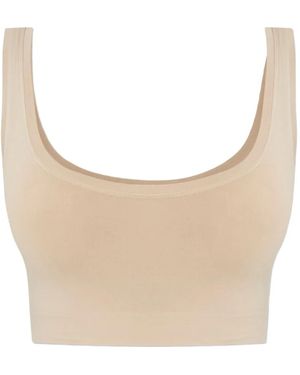 Hanro Seamless Scoop-neck Crop Top - White