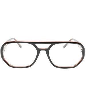 Lesca Gafas Con Montura Geométrica - Negro