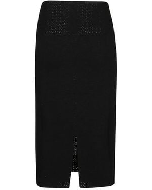 Victoria Beckham Gestrickter Bleistiftrock - Schwarz