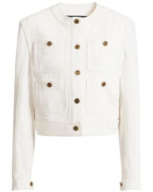 Balmain Four-Pocket Denim Jacket - White