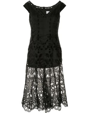 Alice McCALL Midikleid mit Lochstickerei - Schwarz