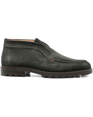 Santoni スエード レザーブーツ - ブラック
