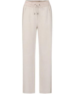 Marc Cain Washington Satin-Trim Trousers - White