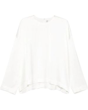 TOTEME Blusa con cuello redondo - Blanco