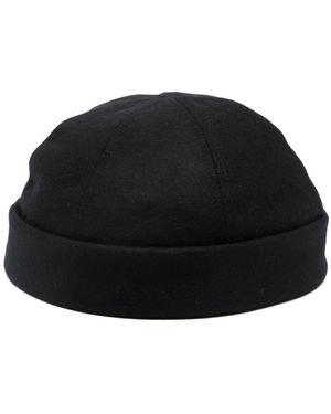 Emporio Armani Logo-Patch Docker Cap - Black