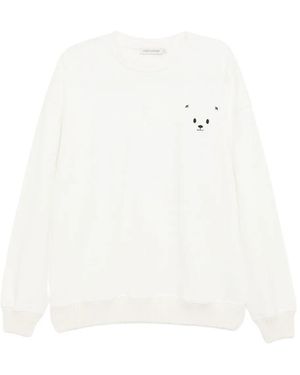 Joshua Sanders Sweatshirt Mit Bärengesicht - Weiß