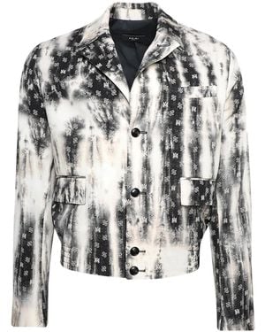 Amiri Monogram-Print Wool-Blend Jacket - Gray
