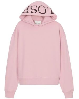 Closed Sudadera De Algodón Con Capucha Y Logo - Rosa