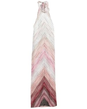 Missoni Chevron Highneck Maxi Dress - Pink