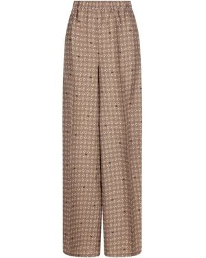 Max Mara Silk Trousers - Brown