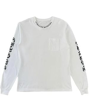 Chrome Hearts T-Shirt A Maniche Lunghe Con Logo - Bianco
