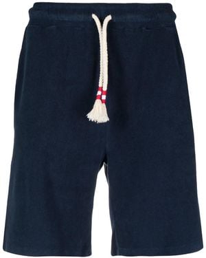 Mc2 Saint Barth Logo-Embroidered Track Shorts - Blue