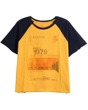 SAITOS Graphic-Print Raglan-Sleeve T-Shirt - Blue
