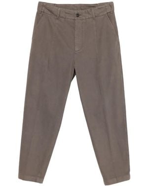 Eleventy Pleated Straight-Leg Trousers - Grey