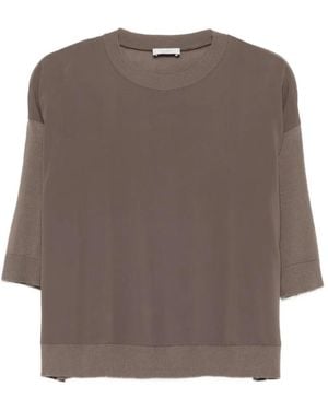 Peserico Crew-Neck T-Shirt - Brown