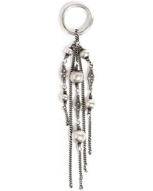 Ann Demeulemeester Anello A Catena Con Nappa - Bianco