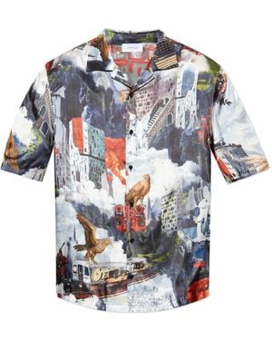 Off-White c/o Virgil Abloh カレッジプリント ショートスリーブシャツ - ホワイト