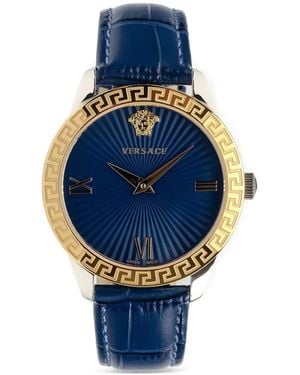 Versace Greca Bezel 38Mm Watch - Blue